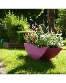 JARDINIERE ELIPSO + CONTRE BAC L. 1280MM ANTHRA.-G932