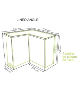 JARDINIERE SEPARATEUR LINÉO + 2 RESERVES ANTHRA.-G932