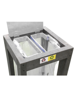 CORBEILLE RECYCLE VOLCANO VIGIPIRATE 130L VERSION 1 GRIS