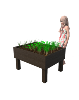 JARDINIERE PEDAGOGIQUE RECYCLEE GRIS