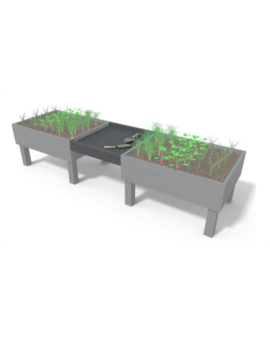 JARDINIERE PEDAGOGIQUE RECYCLEE GRIS