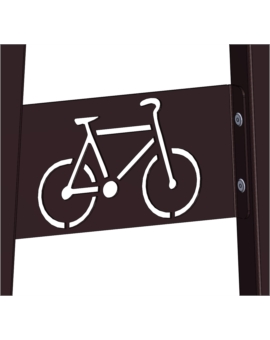 APPUI CYCLES AV 100 - 2 PLACES RAL 7016 - ANTHRACITE MAT