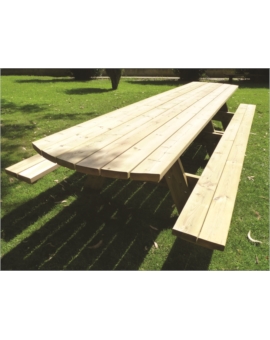 TABLE PIQUE NIQUE BOIS DYNASTIE L.2300MM