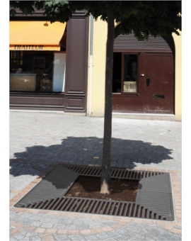 GRILLE PMR OCEAN CARRÉE 1000X1000MM GRIS PROCITY