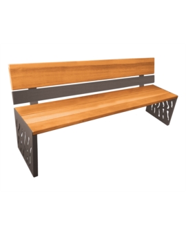 BANC ABYSSEA DOSSIER BOIS CHENE CLAIR GRIS PROCITY
