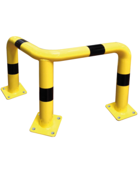BARRIERE D'ANGLE RENFORCEE 3 PIEDS - JAUNE/NOIRE H.600MM