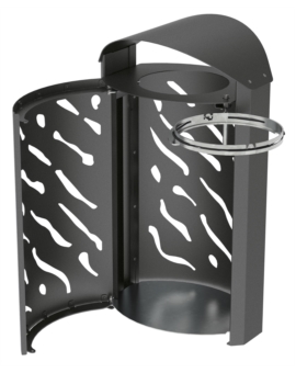 CORBEILLE OPALINE - MONOCHROME 120L CLASSIQUE GRIS PROCITY