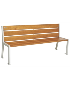 BANC SILAOS ACIER/BOIS-SS ACCOUDOIRS L1200MM CHENE CLAIR GRIS PROCITY