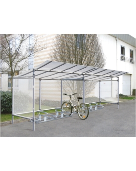 ABRI CYCLES ALU - INITIAL + BARDAGE FOND + CÔTES