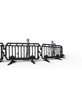 BARRIERE DE POLICE EN POLYETHYLENE - NOIRE
