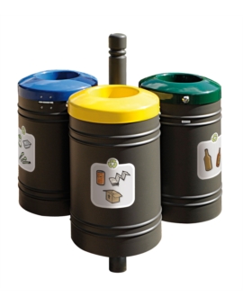 KIT 3 AUTOCOLLANTS POUR CORBEILLE TRI FLAG