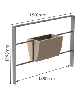 ENSEMBLE BARRIERE JARDINIERE SKY 200
