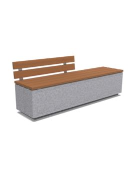 BANC KUBE PLUS BETON/BOIS