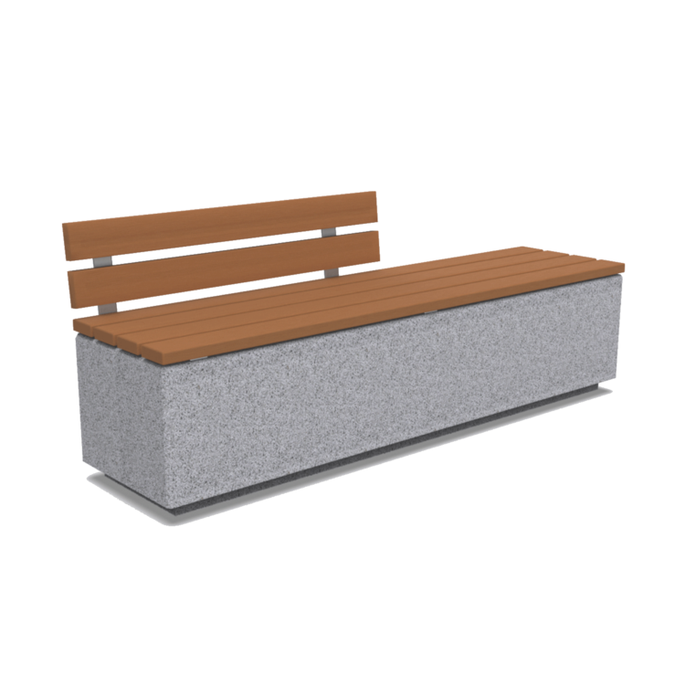 BANC KUBE PLUS BETON/BOIS