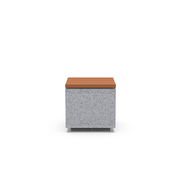 TABOURET KUBE M BETON/BOIS