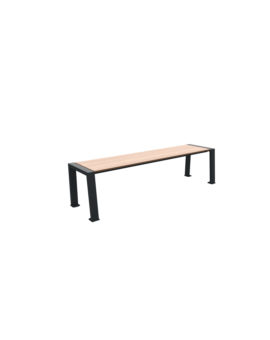 BANQUETTE BERLIN  ACIER/COMPACT PLEIN