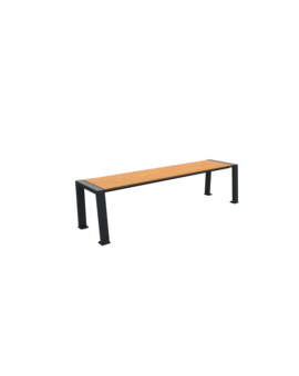 BANQUETTE BERLIN  ACIER/COMPACT PLEIN