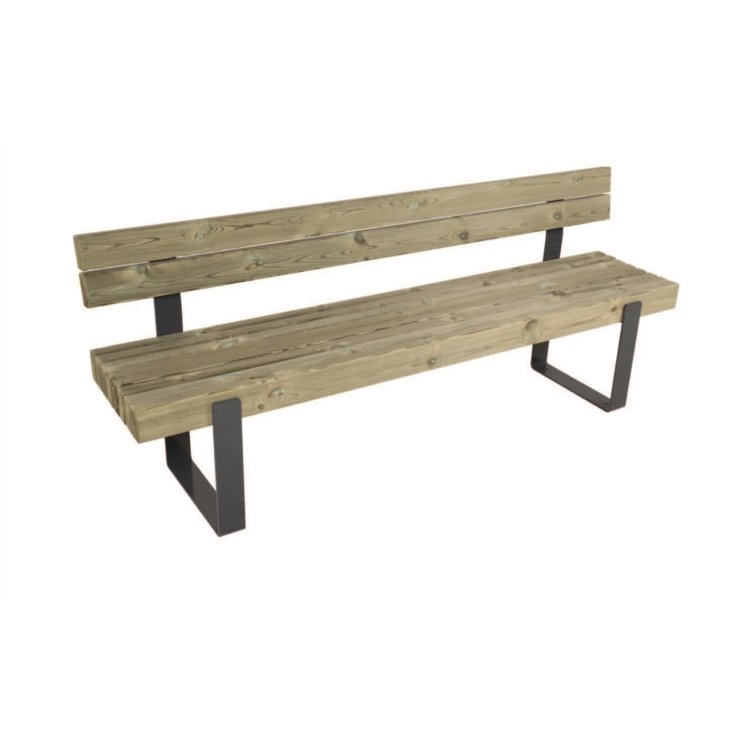 BANC MYLOS - 2000 X 447 MM - PIN TRAITE