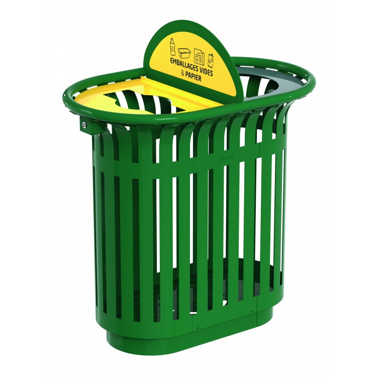 CORBEILLE TULIPE BI-FLUX - 2 X 60 L