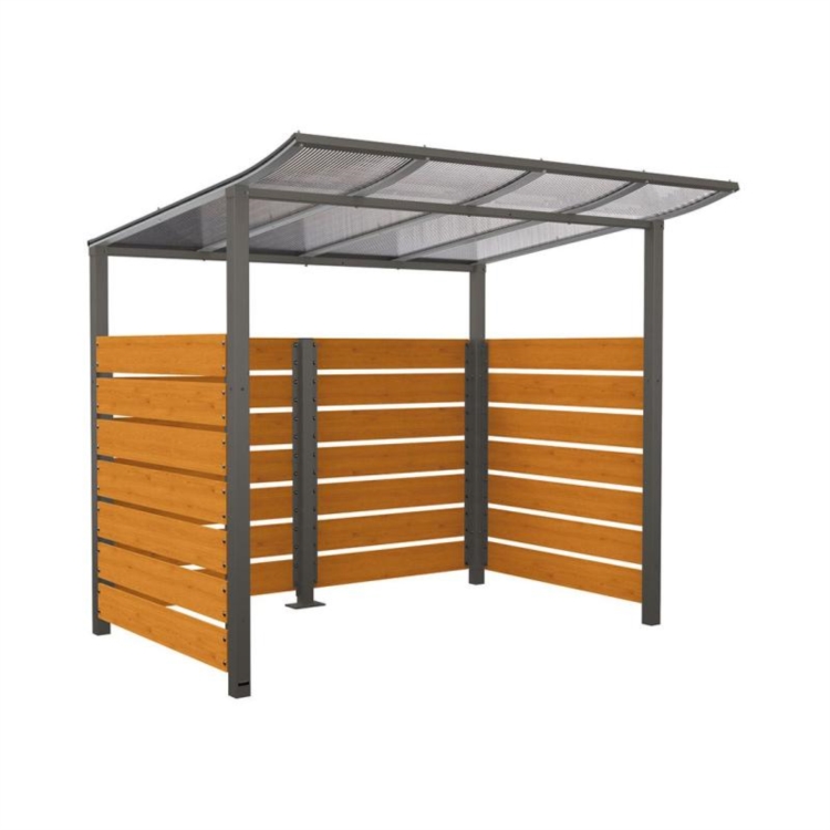 ABRI VOYAGEURS MODULO AVEC BARDAGES