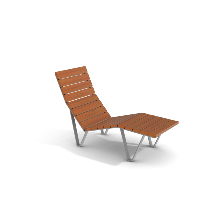 CHAINE LONGUE NEOBARCINO - BOIS TROPICAL - ACIER