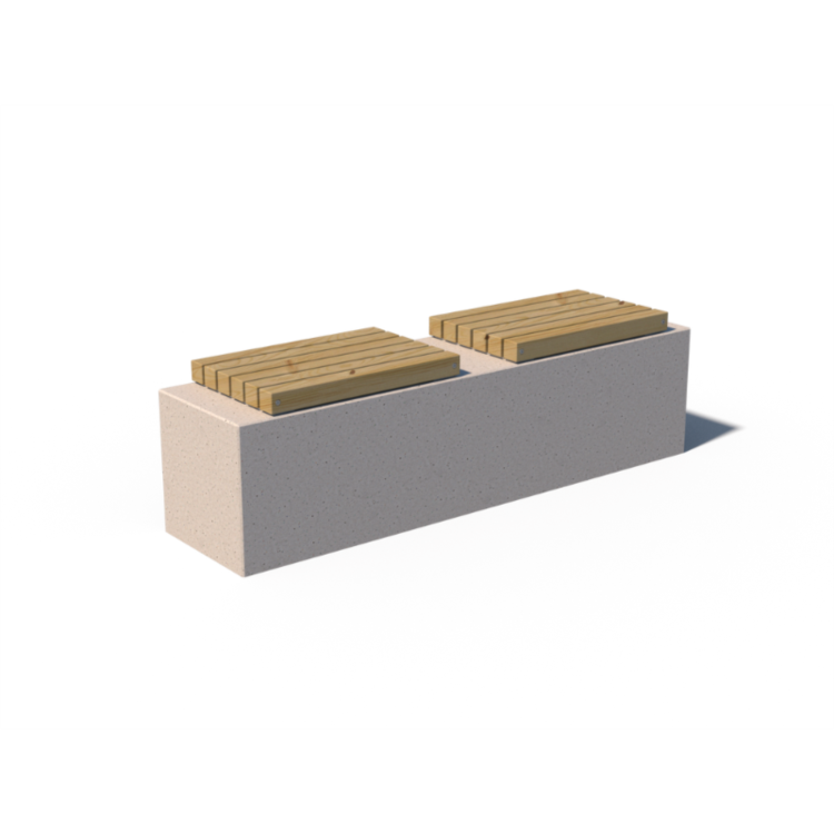 ASSISE POUR BANQUETTE BETON RUSTIK - PIN TRAITE AUTOCLAVE