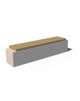 ASSISE POUR BANQUETTE BETON RUSTIK - PIN TRAITE AUTOCLAVE