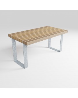 TABLE RUSTIK PIN TRAITE AUTOCLAVE