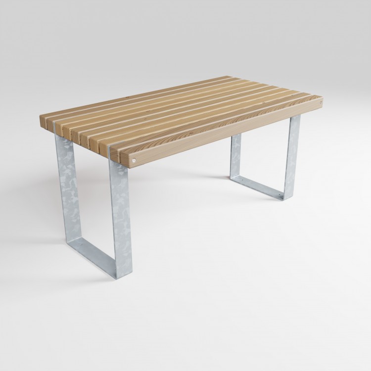 TABLE RUSTIK PIN TRAITE AUTOCLAVE