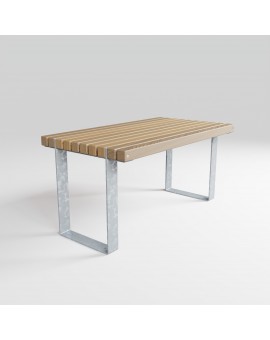 TABLE RUSTIK PIN TRAITE AUTOCLAVE