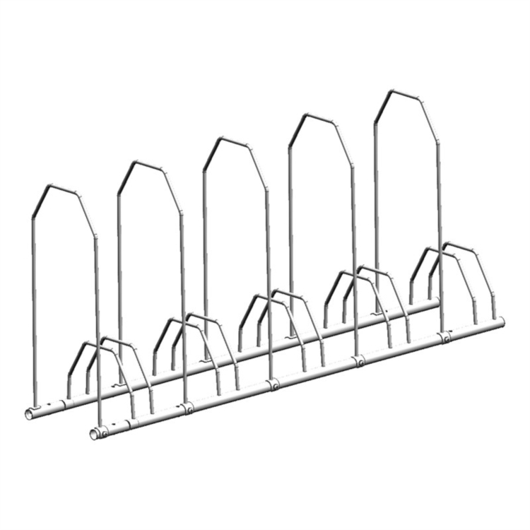 SUPPORT CYCLES 5 PLACES AVEC ARCEAUX