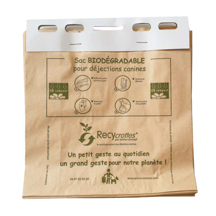 SACHETS PAPIER BIODEGRADABLES - CARTON DE 1000 SACHETS