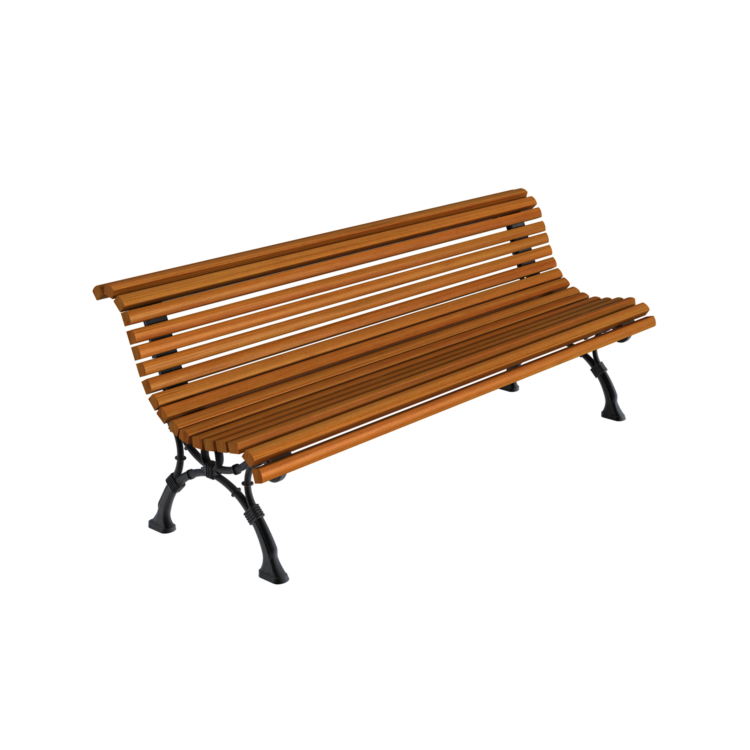 BANC - BARCINO - 1800 MM - BOIS TROPICAL - PIEDS EN FONTE