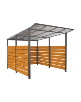 Abri cycles Modulo complémentaire L. 2500 mm