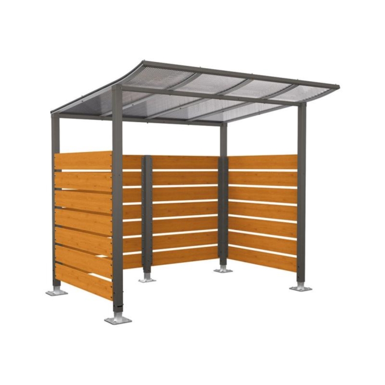 Abri cycles Modulo complémentaire L. 2500 mm