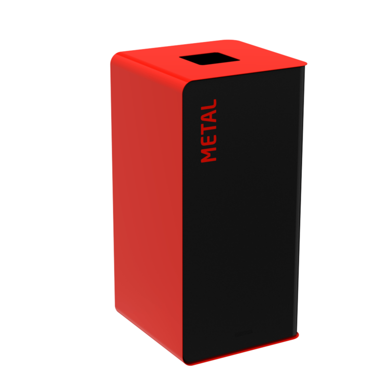 BORNE DE TRI - CUBATRI - METAL - ROUGE