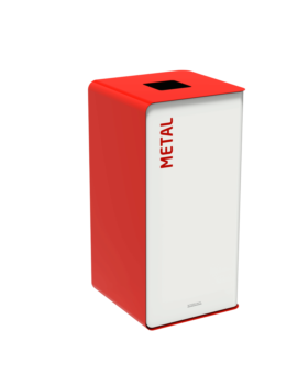 BORNE DE TRI - CUBATRI - METAL - ROUGE