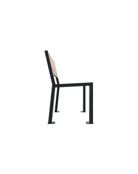 FAUTEUIL BERLIN ACIER/COMPACT PLEIN