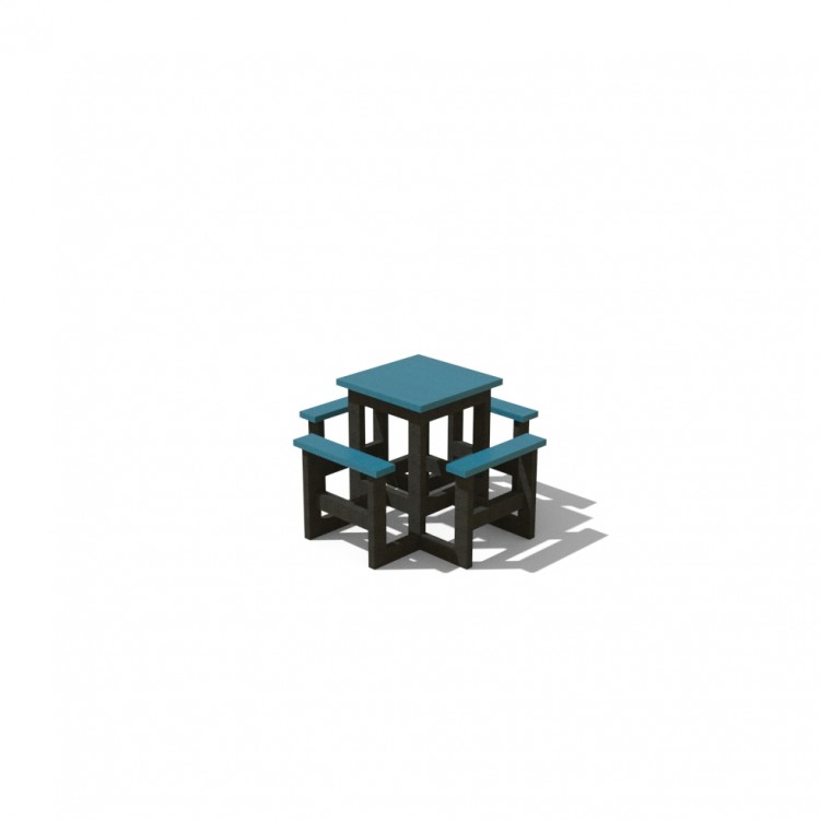 TABLE HAUTE CARREE 4 PLACES - BLEU