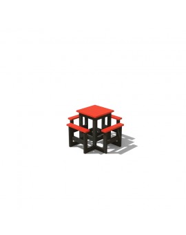 TABLE HAUTE CARREE 4 PLACES - BLEU