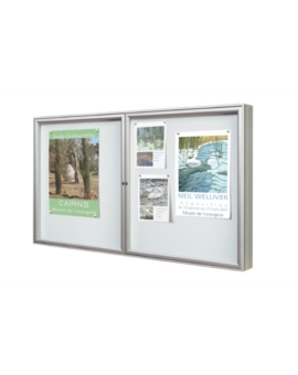 VITRINE QUARTZ DOUBLE BATTANT 8A4 - ANODISE