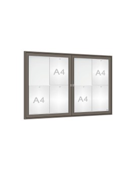 VITRINE QUARTZ A DOUBLE BATTANT 