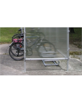ABRI CYCLES ALU - INITIAL + BARDAGE FOND + CÔTES