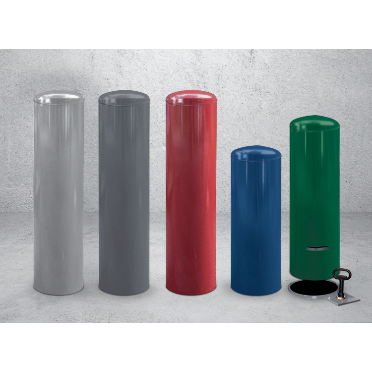 BORNE ANTI-BELIER CAELINA Ø219 MM H.600MM RAL 9010 - BLANC