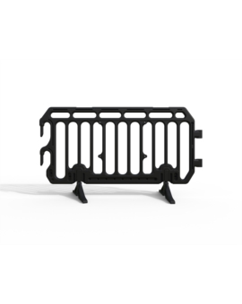 BARRIERE DE POLICE EN POLYETHYLENE - NOIRE