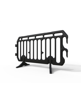 BARRIERE DE POLICE EN POLYETHYLENE - NOIRE