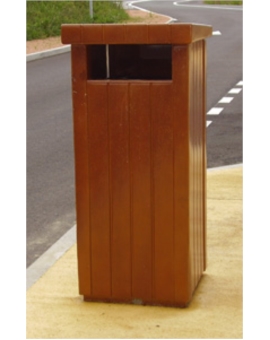 CORBEILLE THEIA BETON ASPECT BOIS