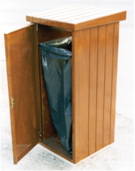 CORBEILLE THEIA BETON ASPECT BOIS