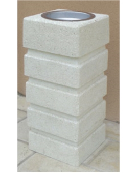 CENDRIER ATHOS BETON BLANC SABLE