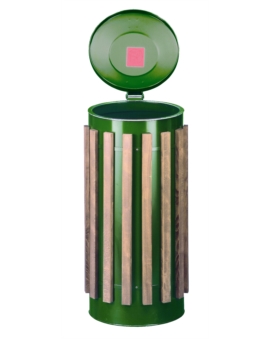 CORBEILLE LUXE 150L - VERT RAL 6001
